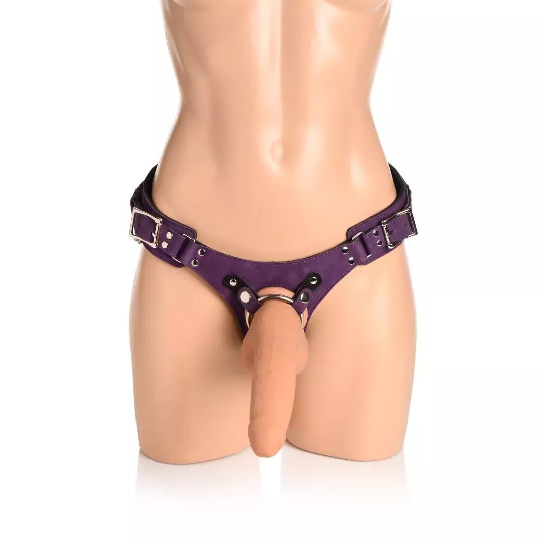 Bodice Deluxe Leather Corset Harness Purple - Reguliuojamo komforto modelis