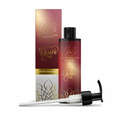 BodyGliss Cherry Desire masažinis aliejus ir lubrikantas 150ml su vitaminu E