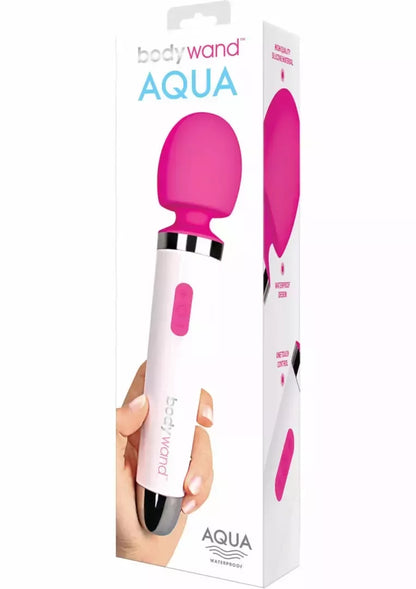 Bodywand Aqua Pink – vandeniui atsparus silikoninis masažuoklis, 24,1 cm