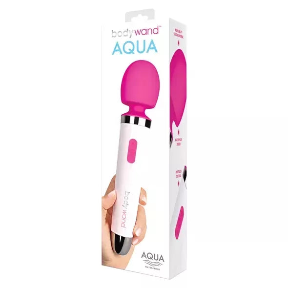 Bodywand Aqua Pink – vandeniui atsparus silikoninis masažuoklis, 24,1 cm