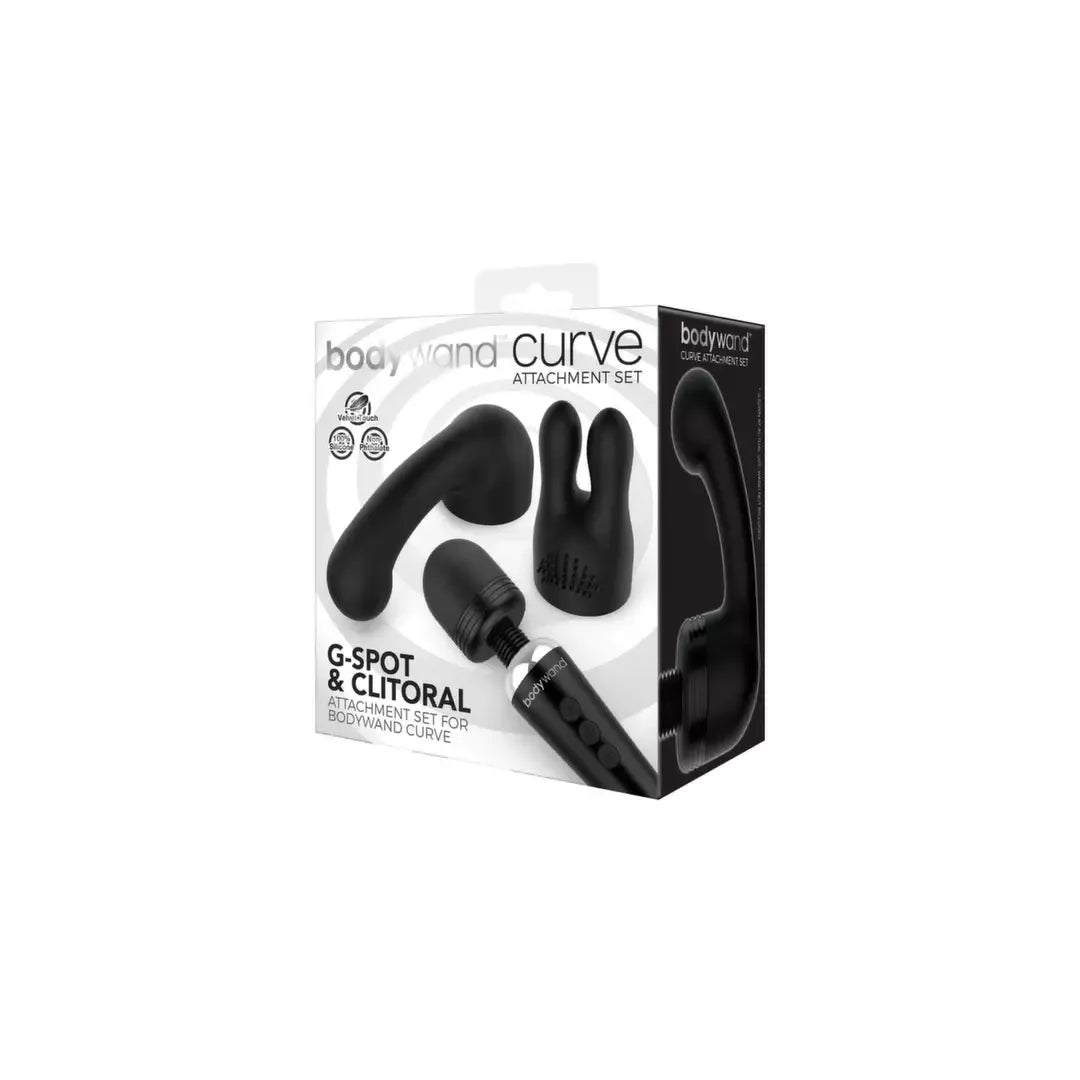 Bodywand Curve Attachment Black Intymus silikoninis priedas