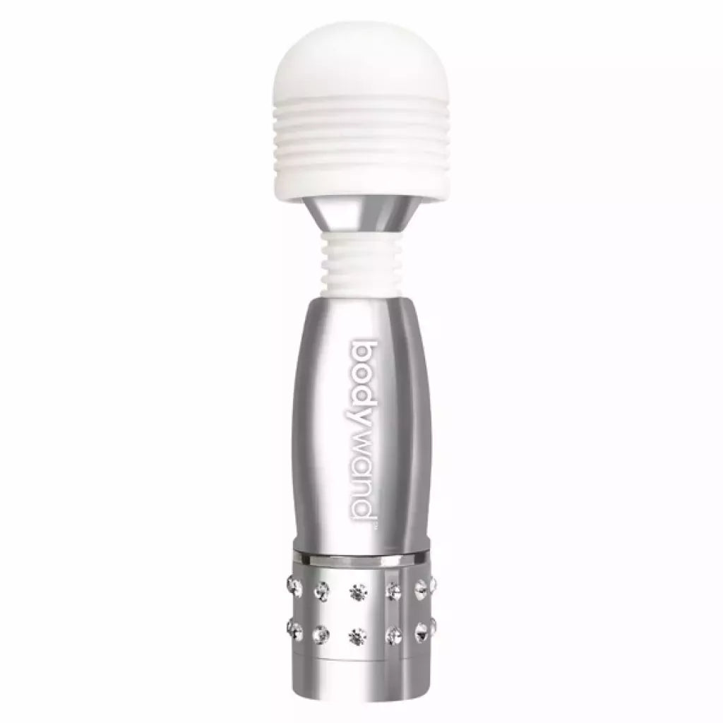 Bodywand Mini Wand Massager Silver kompaktiškas, atsparus vandeniui, 10,2 cm