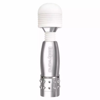 Bodywand Mini Wand Massager Silver kompaktiškas, atsparus vandeniui, 10,2 cm