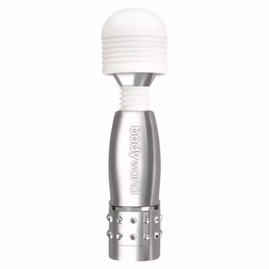 Bodywand Mini Wand Massager Silver kompaktiškas, atsparus vandeniui, 10,2 cm
