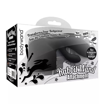 Bodywand Recharge Rabbit juodas silikoninis priedas
