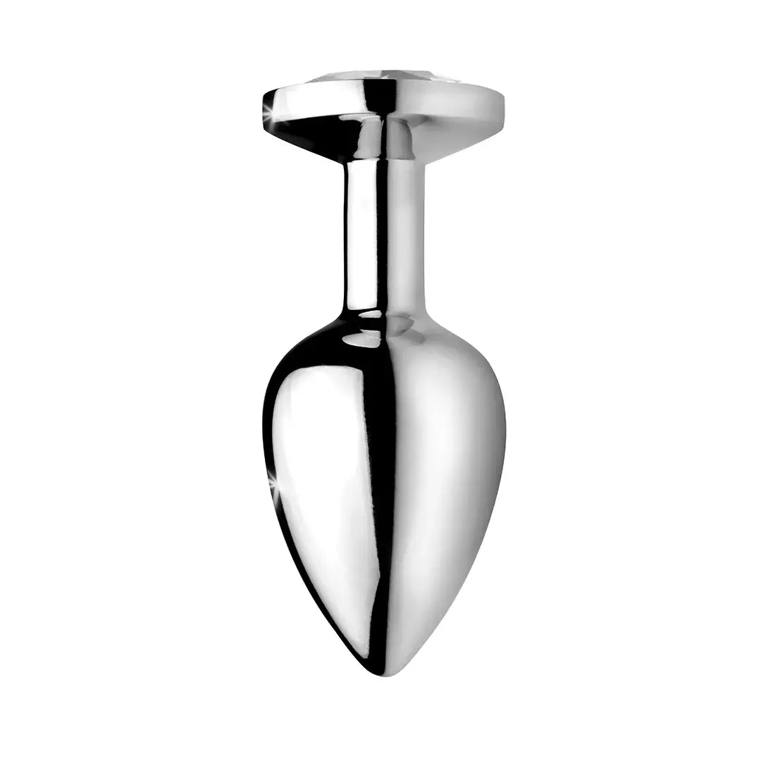 Booty Sparks Clear Gem Plug Small – aliumininis, smailėjantis, su kristalo akcentu