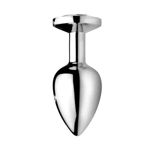 Booty Sparks Clear Gem Plug Small – aliumininis, smailėjantis, su kristalo akcentu