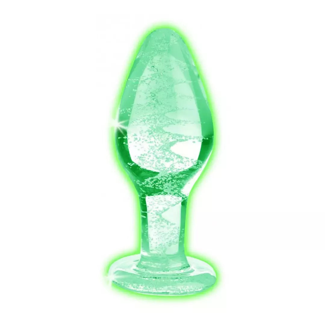 Booty Sparks Glass Plug Large – tamsoje šviečiantis borosilikatinio stiklo analinis kaištis