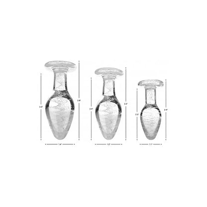 Booty Sparks Glass Plug Large – tamsoje šviečiantis borosilikatinio stiklo analinis kaištis