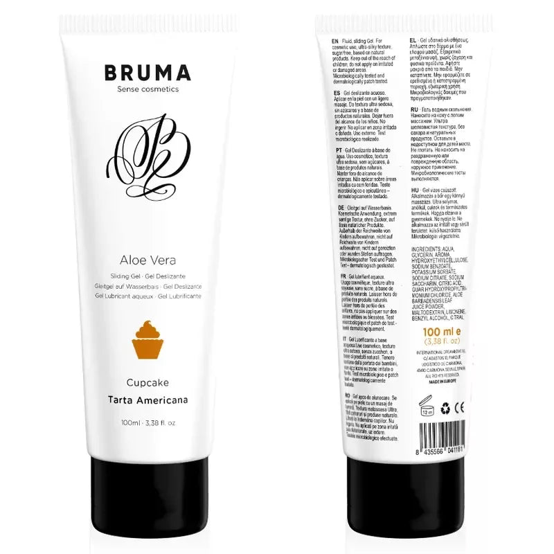 BRUMA vandens pagrindo gelis su alaviju, 100 ml – puodelių pyragėlio aromato lubrikantas