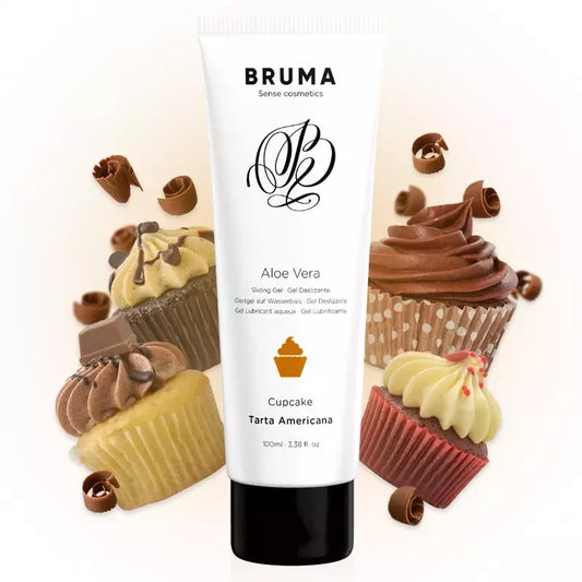 BRUMA vandens pagrindo gelis su alaviju, 100 ml – puodelių pyragėlio aromato lubrikantas