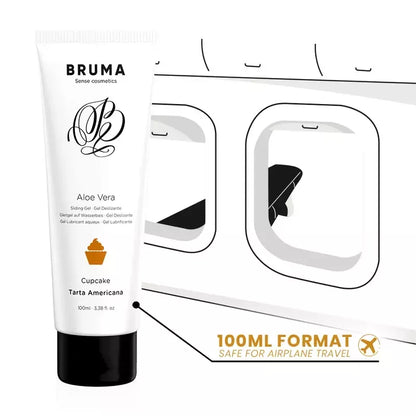 BRUMA vandens pagrindo gelis su alaviju, 100 ml – puodelių pyragėlio aromato lubrikantas