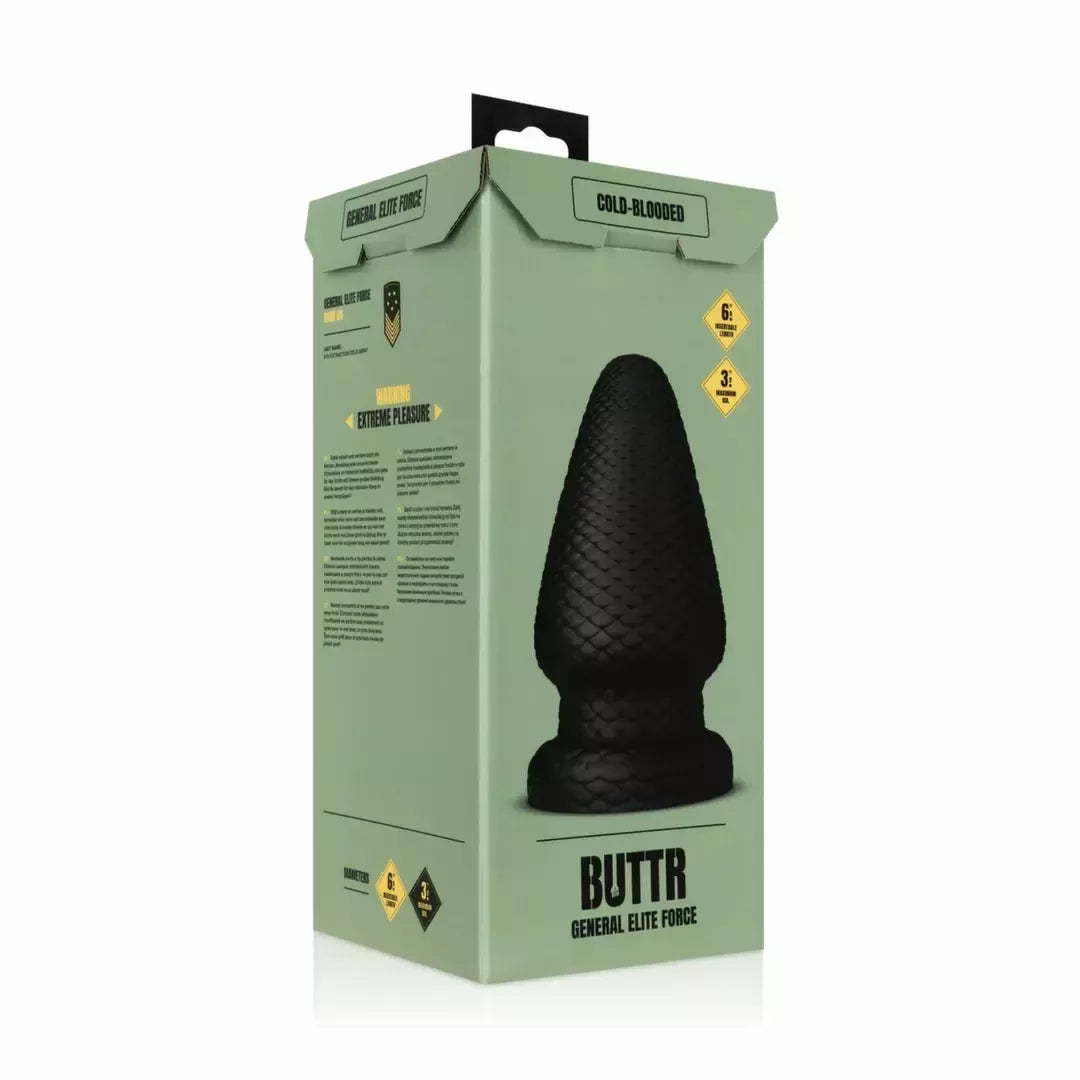 BUTTR Cold Blooded Scaled analinis kamštis didelis 15,2 cm – tekstūruotas paviršius