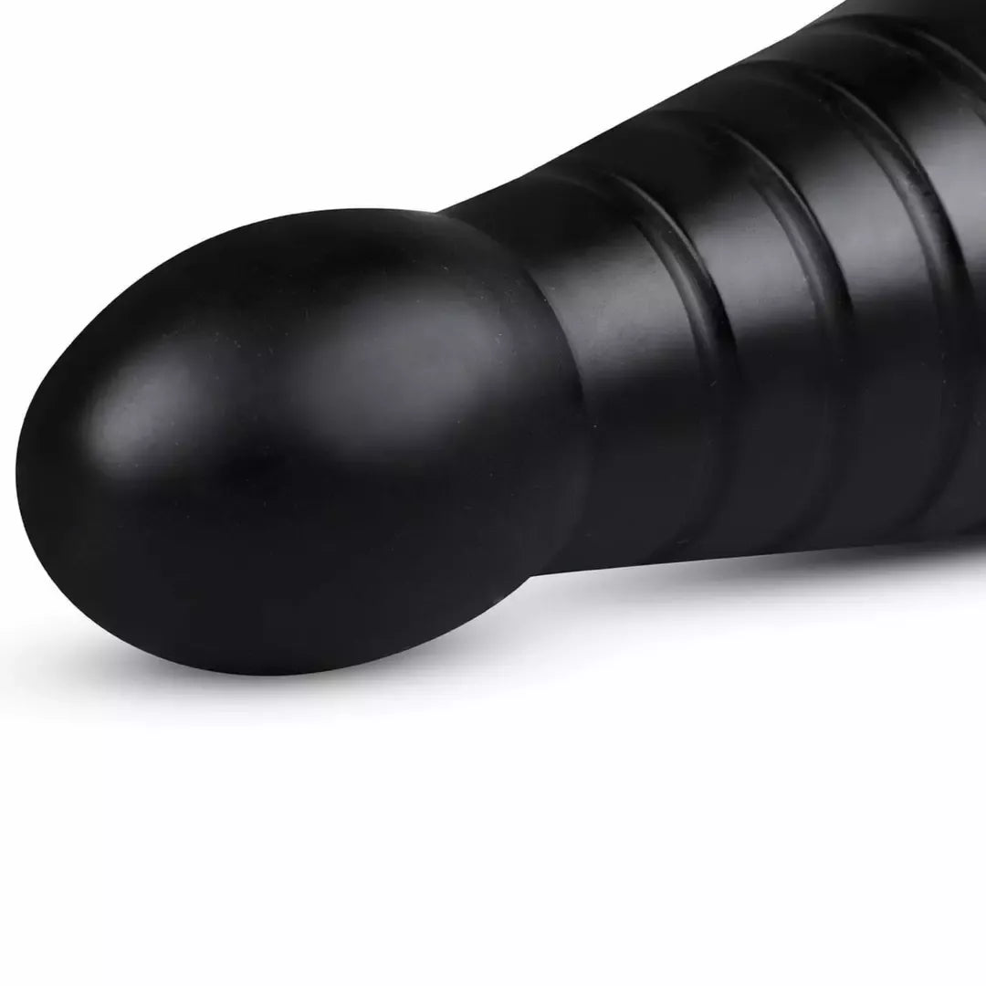 BUTTR Devil Dog didelis briaunotas analinis kaištis, juodas, XXL