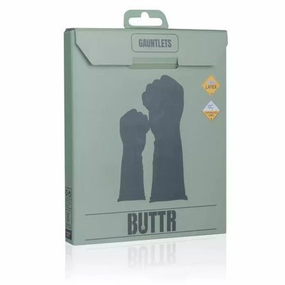 BUTTR Gauntlets itin tvirtos lateksinės apsauginės pirštinės, juodos