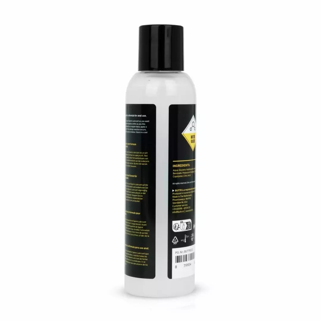 BUTTR Sperm White vandens pagrindo lubrikantas 150 ml – neutralus pH, saugus su lateksu