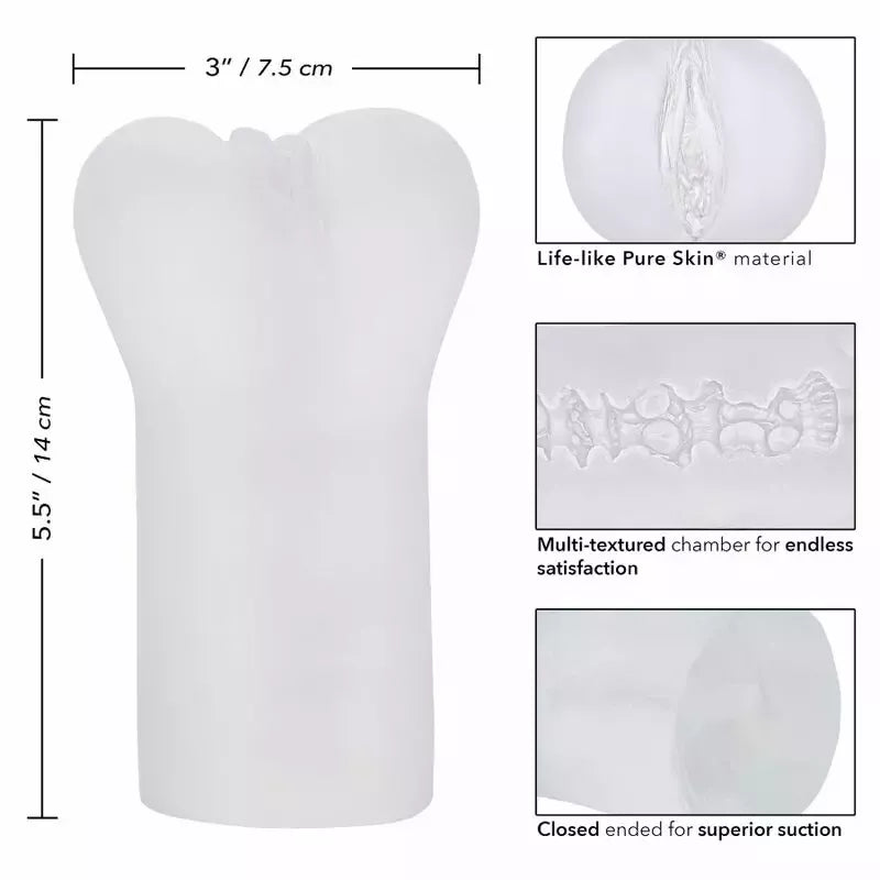 CalExotics Boundless Intimate Machine Transparent TPE 14 cm x 7.5 cm