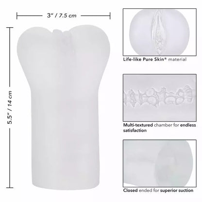 CalExotics Boundless Intimate Machine Transparent TPE 14 cm x 7.5 cm