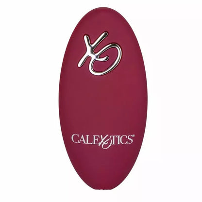 CalExotics Dual Rider raudonas dvigubas masažuoklis su nuotoliniu valdymu