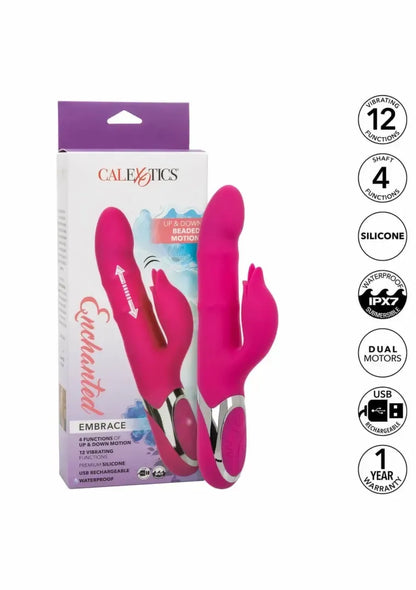 CalExotics Enchanted Embrace rožinis dvigubo veikimo silikoninis intymusis prietaisas