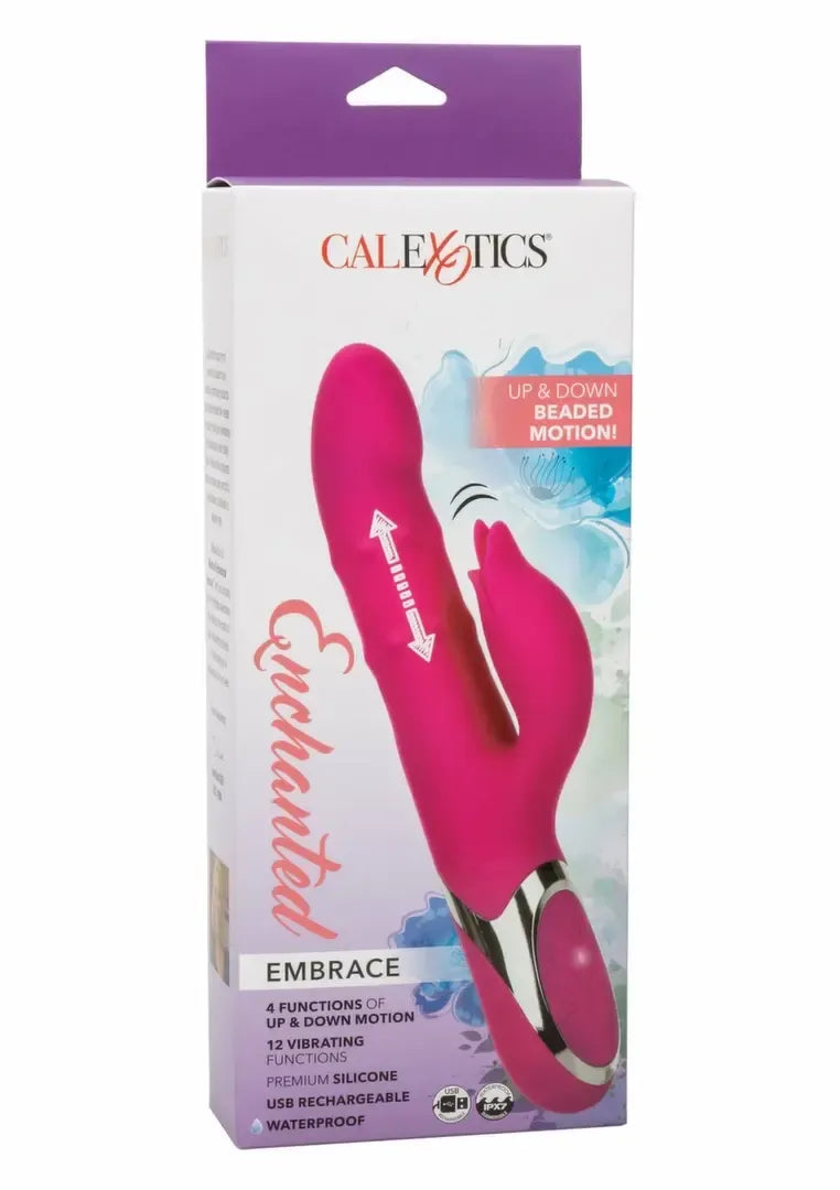 CalExotics Enchanted Embrace rožinis dvigubo veikimo silikoninis intymusis prietaisas