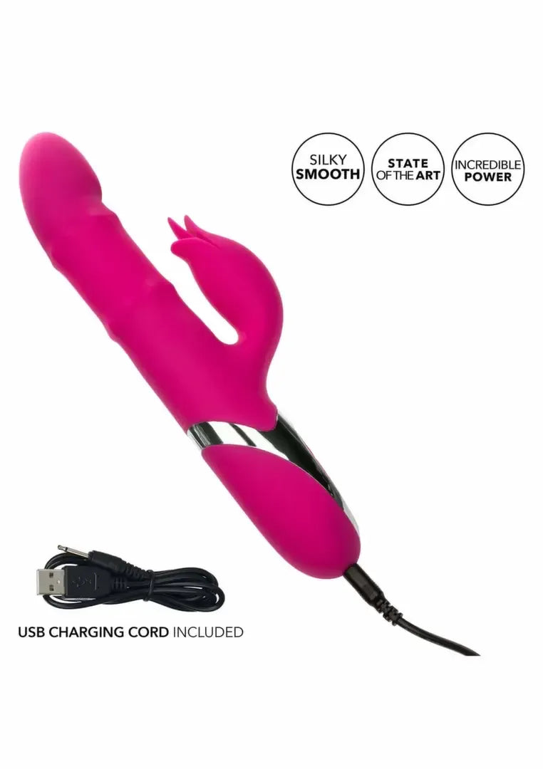 CalExotics Enchanted Embrace rožinis dvigubo veikimo silikoninis intymusis prietaisas