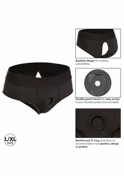 CalExotics Her Royal Harness Backless Brief L/XL – patogi laikymo sistema