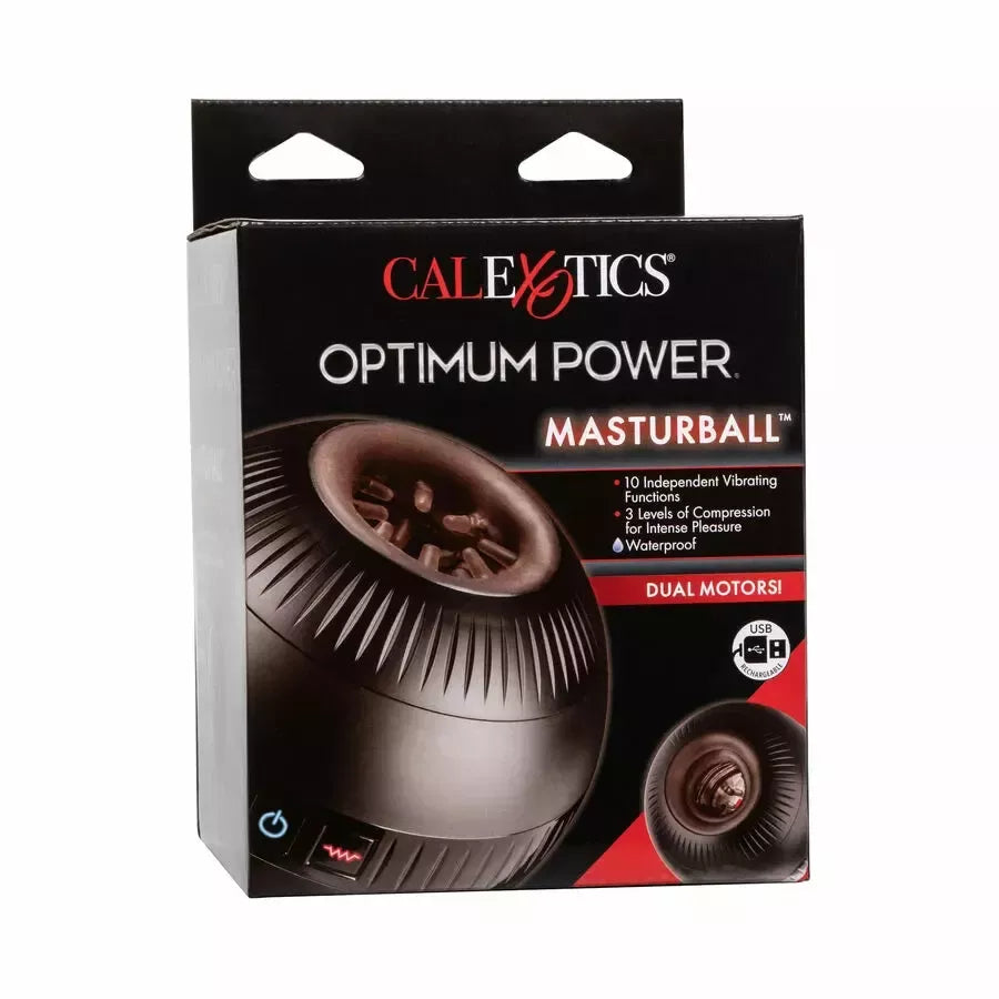 CalExotics Optimum Power MASTURBALL – vibruojanti reguliuojamo spaudimo sistema, 11,5 cm