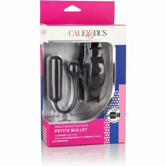 CalExotics Wristband Remote Petite Bullet – kompaktiškas belaidis vibruojantis prietaisas