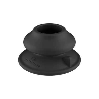 Chrystalino Thumby juodo stiklo modelis su 10 vibracijos greičių ir siurbtuku