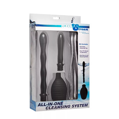 „CleanStream All-In-One Shower Cleansing System“ su kelionine pompa