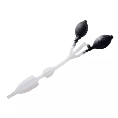 CleanStream silikoninis dviejų balionėlių intymios higienos kateteris, 35 cm