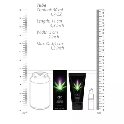 Cobeco CBD vandens pagrindo lubrikantas 50 ml – komforto formulė su kanabidioliu