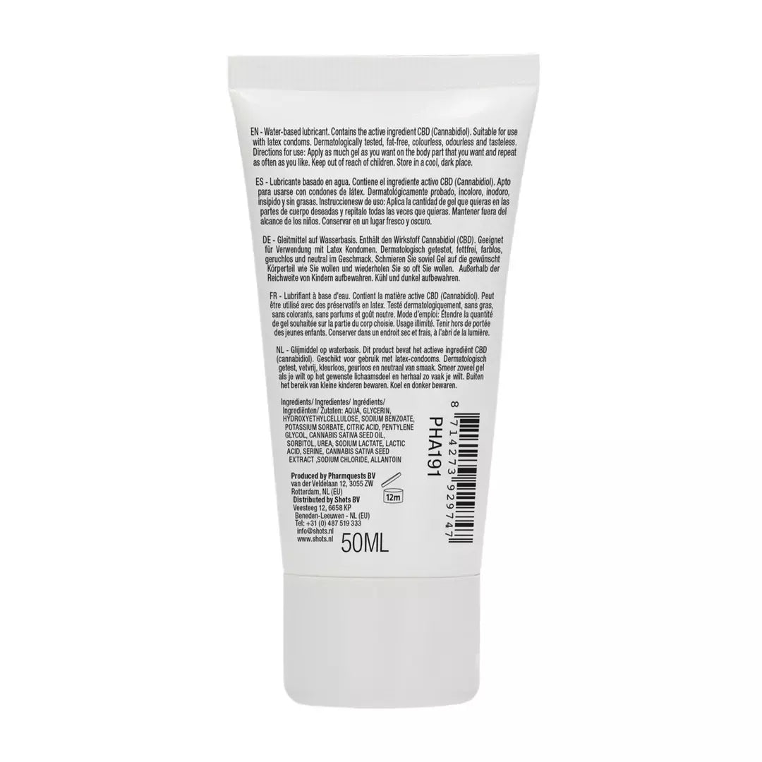 Cobeco Natural CBD vandens pagrindo lubrikantas 50 ml – skaidrus ir neutralus