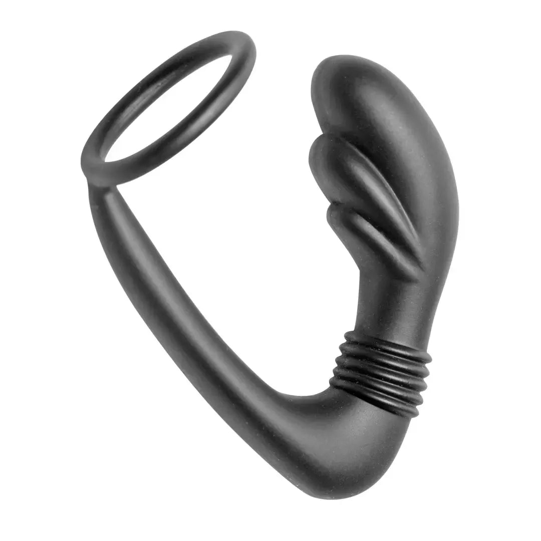 Cobra silikoninė dvigubo veikimo prostatos sistema su žiedu, juoda