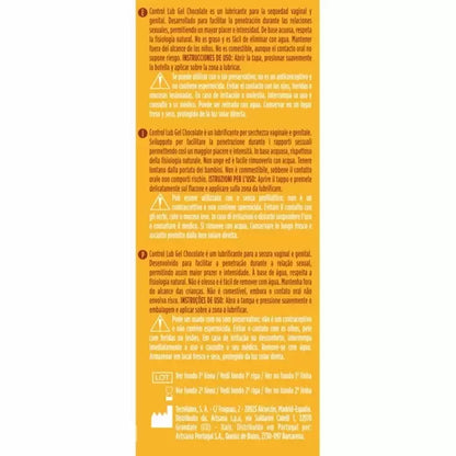 Control Lube Gel Chocolate 75 ml – vandens pagrindo lubrikantas, be parabenų