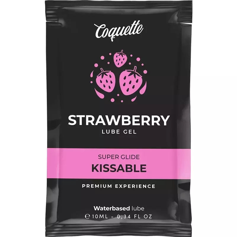 Coquette Chic Desire braškių skonio vandens pagrindo lubrikantas, 10 ml