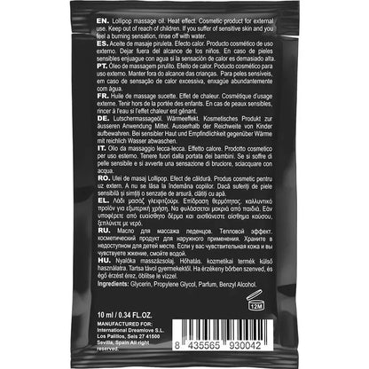 Coquette Chic Desire Pocket masažo aliejus, ledinukų aromato, šildantis, 10 ml
