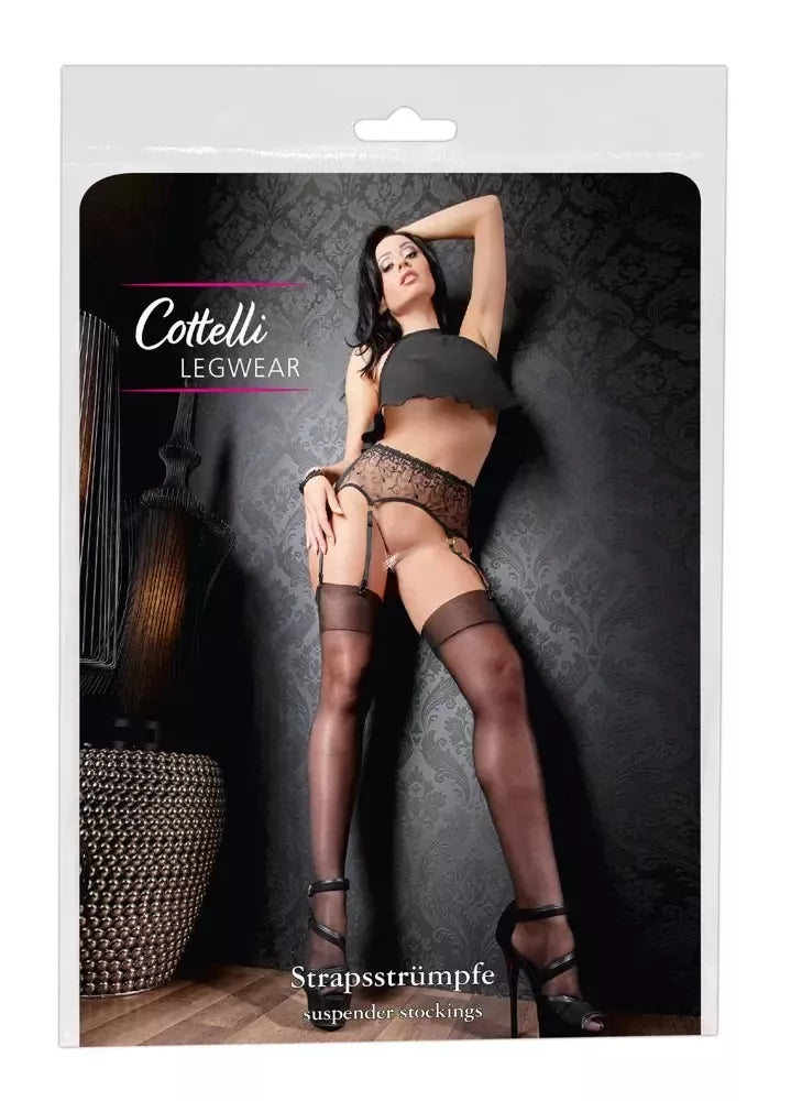 Cottelli Collection 20 denier spindinčios pėdkelnės, juodos, M/L dydis