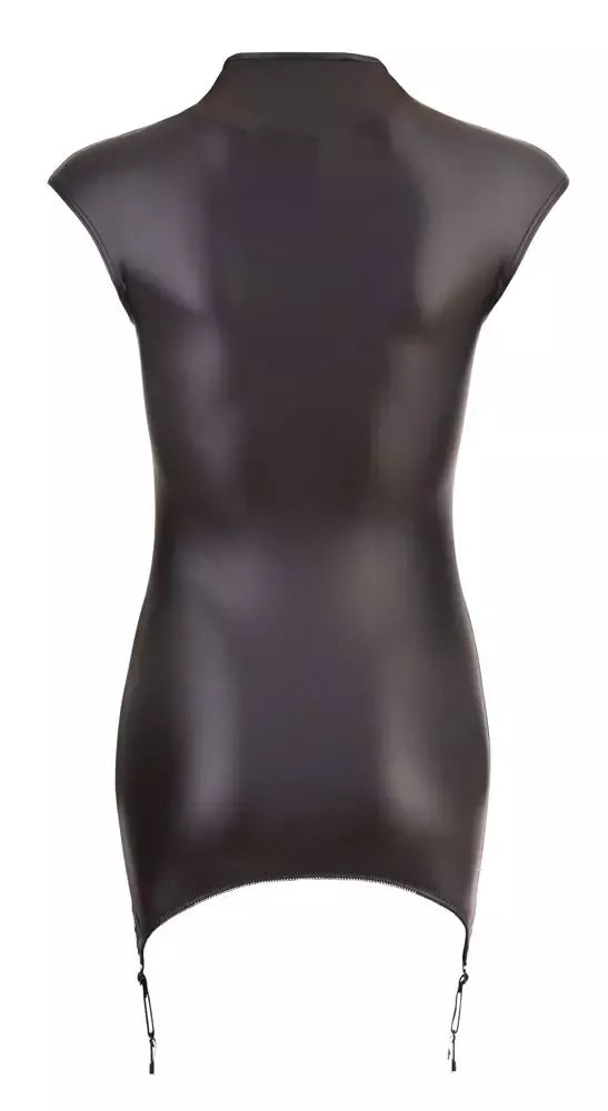 Cottelli Collection blizgi juoda mini suknelė su reguliuojamomis juostelėmis S