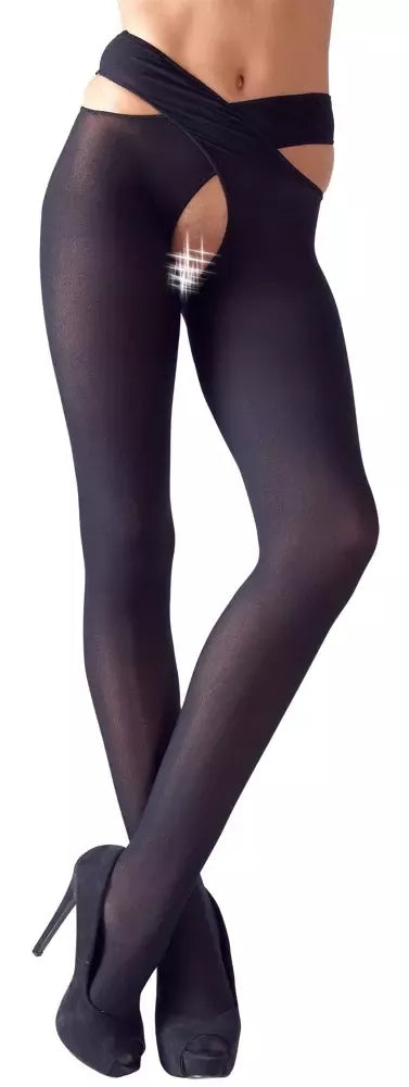 Cottelli Collection juodos pėdkelnės L/XL su detale ties liemeniu
