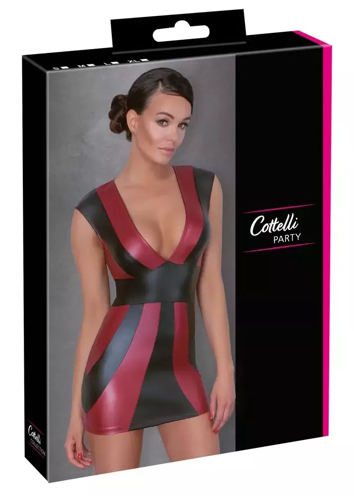 Cottelli Collection PARTY suknelė raudona/juoda XL – prigludusio matinio stiliaus