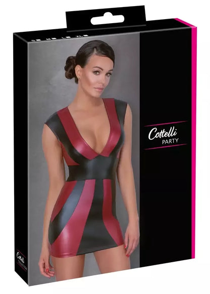 Cottelli Collection PARTY suknelė raudona/juoda XL – prigludusio matinio stiliaus