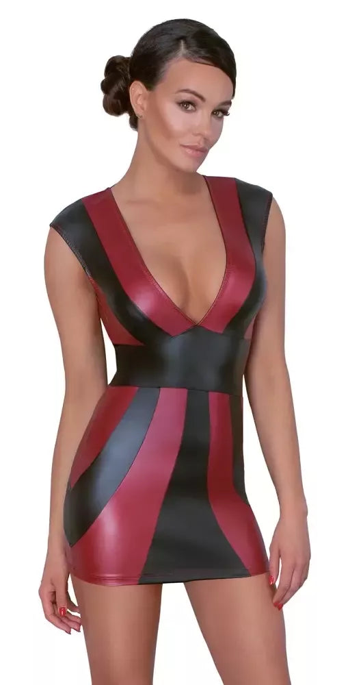 Cottelli Collection PARTY suknelė raudona/juoda XL – prigludusio matinio stiliaus
