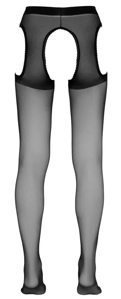 Cottelli Collection pėdkelnės su diržo imitacija, juodos, L/XL, su nėrinių apdaila