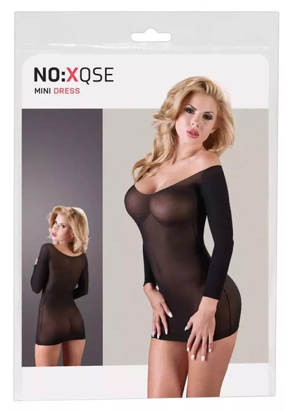 Cottelli Collection permatoma nailoninė mini suknelė su aukso spalvos detalėmis, S-L
