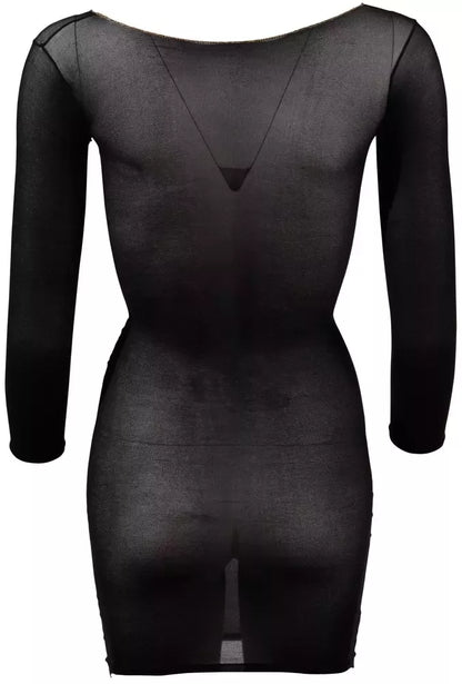 Cottelli Collection permatoma nailoninė mini suknelė su aukso spalvos detalėmis, S-L