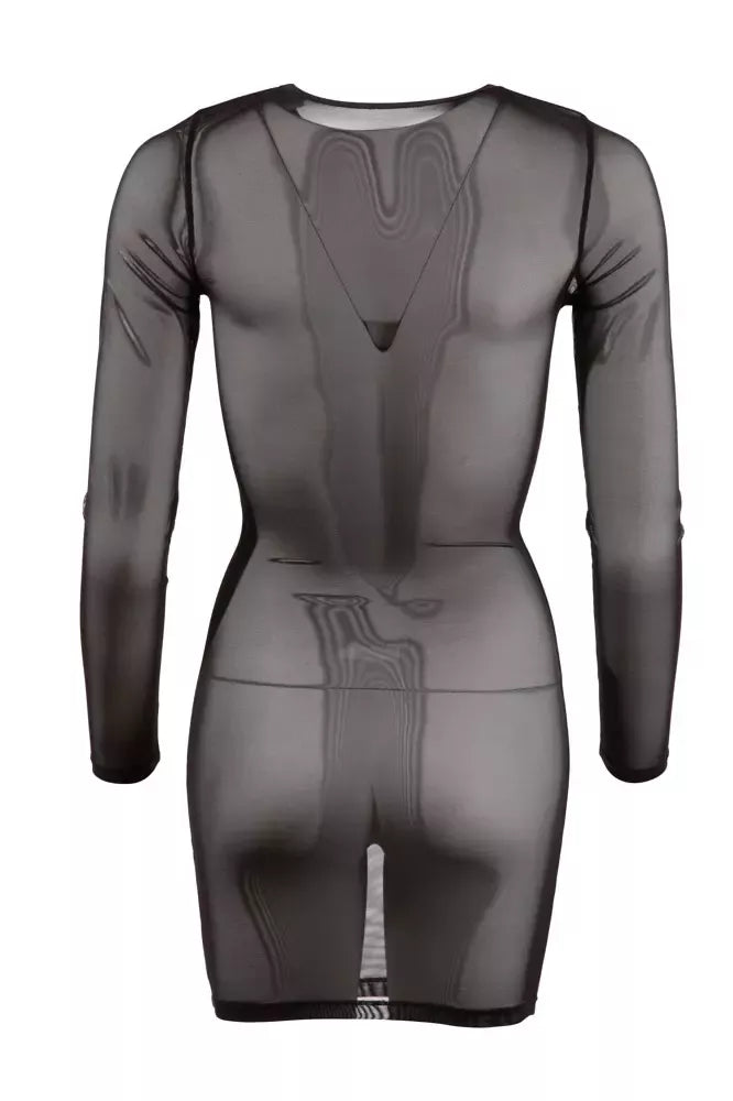 Cottelli Collection Powernet ilgarankovė mini suknelė, juoda, S