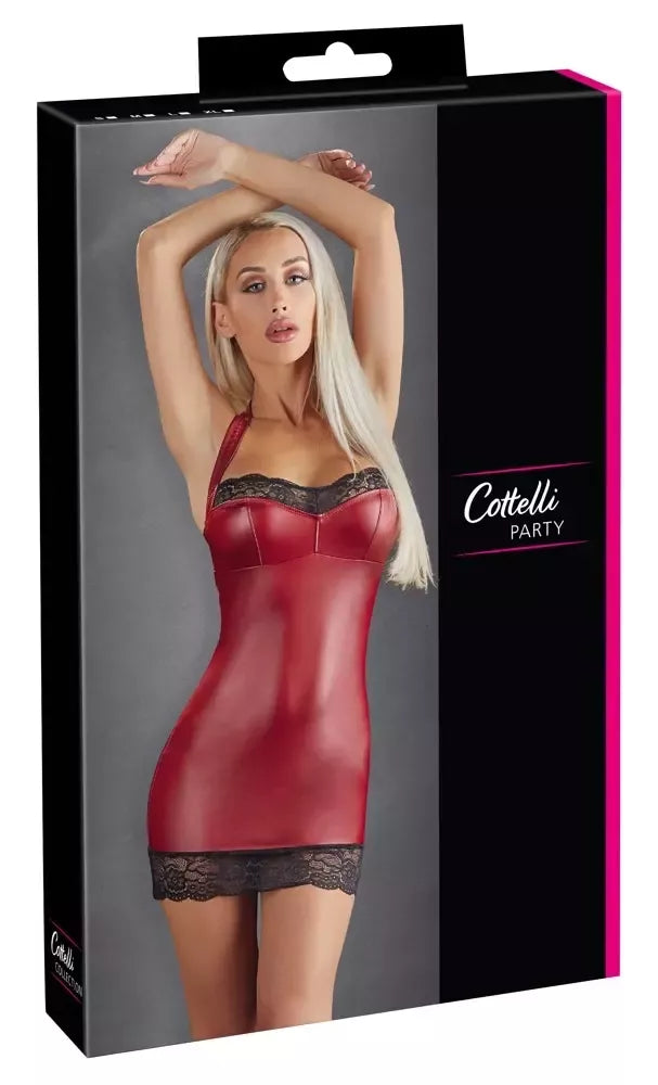 Cottelli Collection suknelė su petnešėlėmis aplink kaklą, M dydis, juoda, su nėrinių apdaila