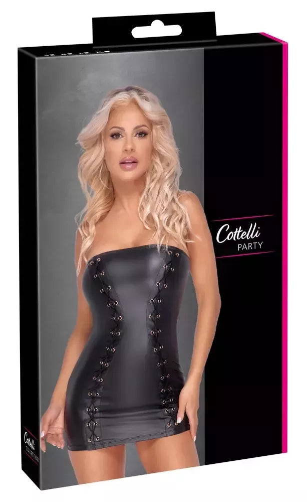 Cottelli Collection trumpa suknelė be petnešėlių, juoda, M dydis